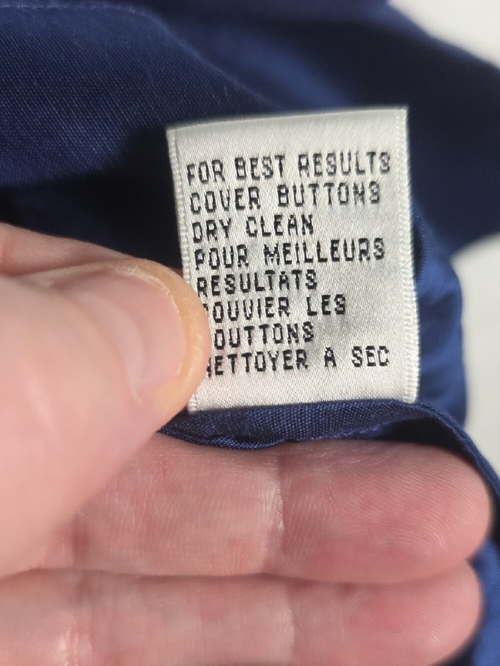 Talbots Deep Navy Button-Front Lightweight Jacket - Picture 6 of 7